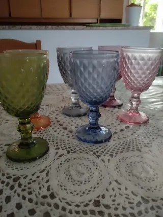 Set 6 Calici Vetro Colorati