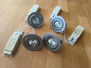 4 Focos Empotrables Plata