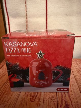 Tazza Kasanova Natalizia con Coperchio e Cucchiain