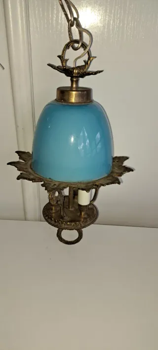 Lámpara colgante azul vintage