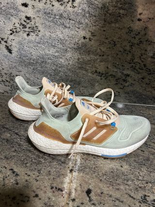 Zapatillas Adidas Running/Walking Beige/Verde