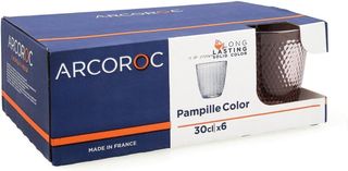 Arcoroc PAMPILLE ROSA - Scatola 6 Bicchieri Alti in Vetro