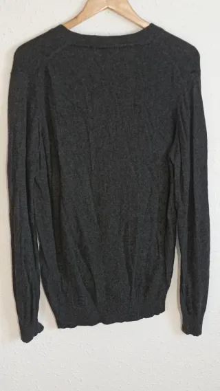 Cárdigan Zara Lana Gris Hombre Talla L