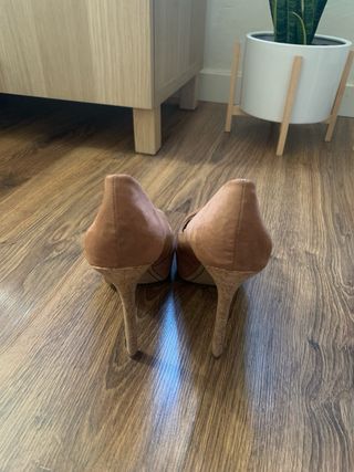 Sandalias Marrones Tacón Velvet Bershka