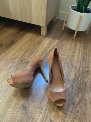 Sandalias Marrones Tacón Velvet Bershka