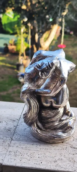 Antica statua italiana in argento