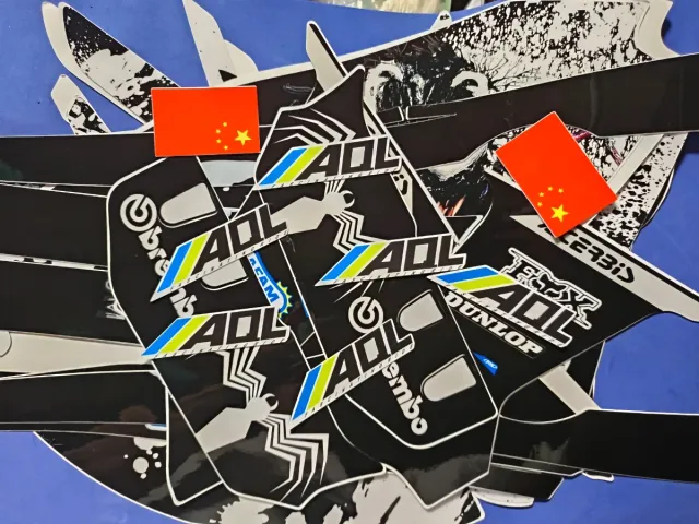 Lote Pegatinas Moto AOL Spider Brembo Dunlop