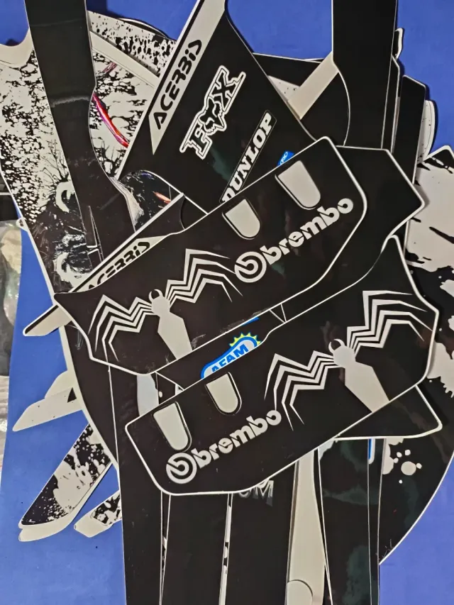 Lote Pegatinas Moto AOL Spider Brembo Dunlop