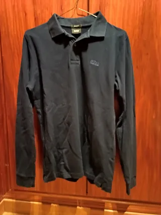 Polo Hugo Boss Manga Larga Talla S Azul