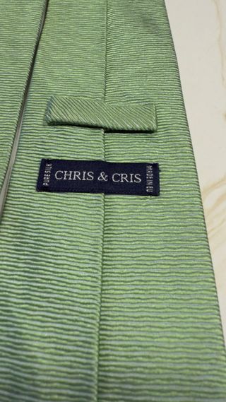 Corbata CHRIS & CRIS Verde Pura Seda