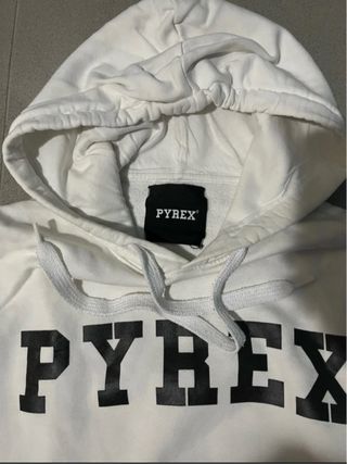 Felpa con cappuccio Pyrex bianca