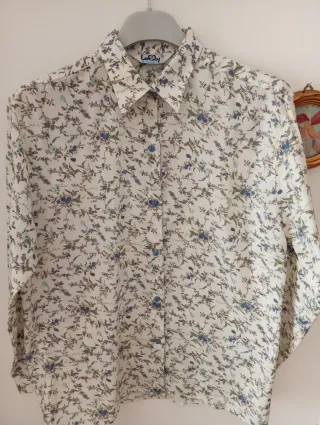 Camicia vintage donna fantasia floreale