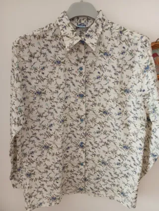 Camicia vintage donna fantasia floreale
