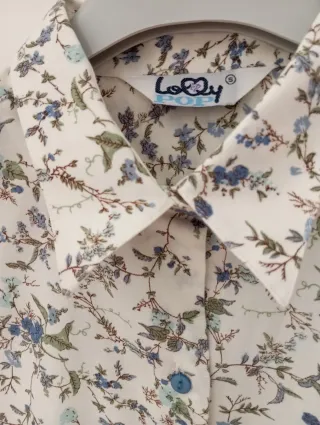 Camicia vintage donna fantasia floreale