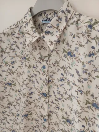 Camicia vintage donna fantasia floreale