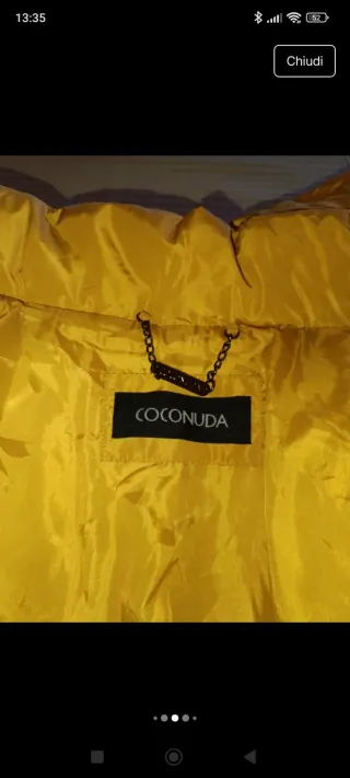 Piumino Coconuda senape con cappuccio