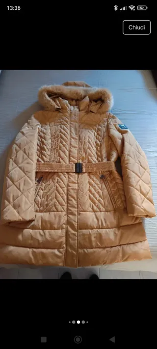 Piumino Coconuda senape con cappuccio