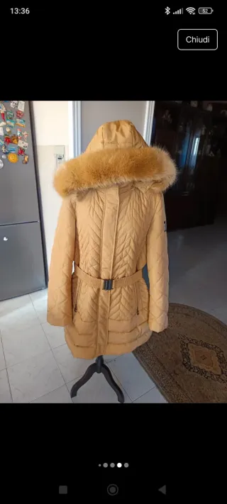 Piumino Coconuda senape con cappuccio