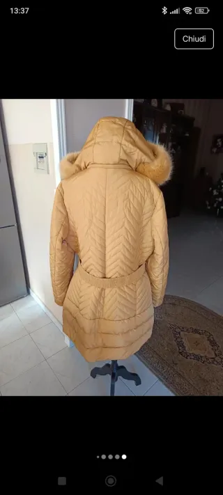 Piumino Coconuda senape con cappuccio