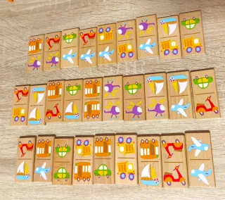 Dominó Infantil Educativo Madera / Wooden Dominoes