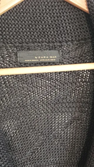 Cárdigan Zara Negro Punto