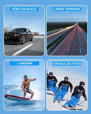 WOLFANG Cámara Deportiva 4K 30FPS GA100 con 32GB M