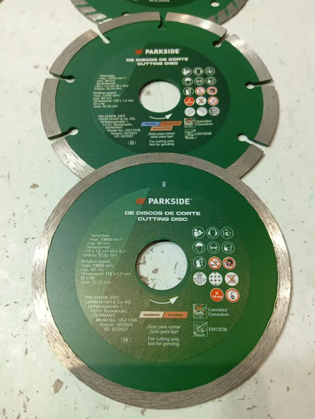 Lote 6 Discos Diamante Parkside