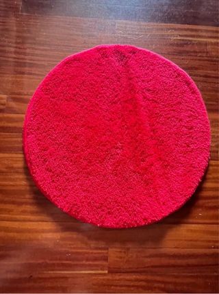 Alfombra redonda roja 65cm