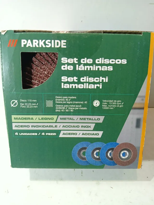 Lote 8 Discos Corte Diamante y Abrasivos PARKSIDE