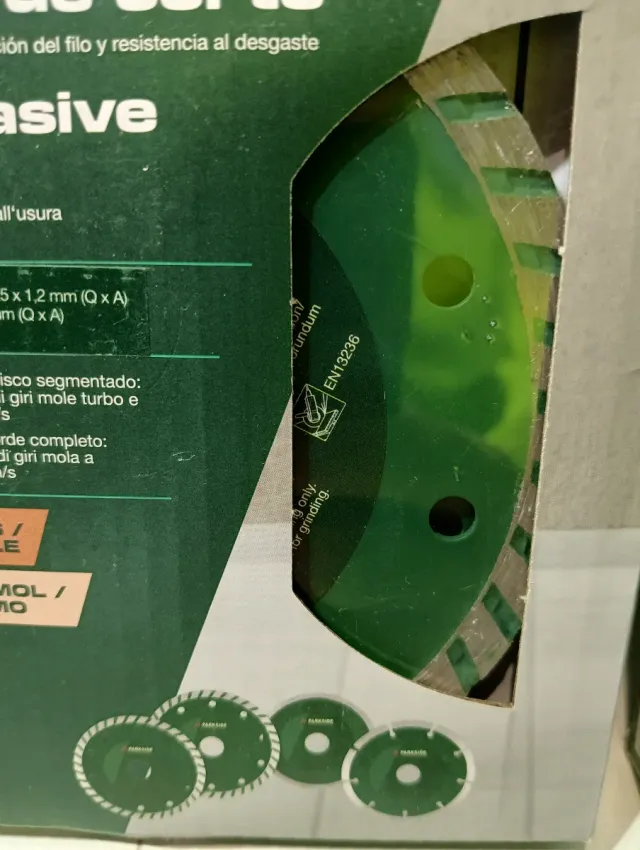 Lote 8 Discos Corte Diamante y Abrasivos PARKSIDE