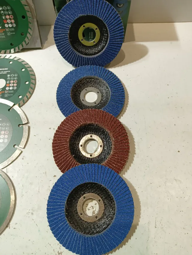 Lote 8 Discos Corte Diamante y Abrasivos PARKSIDE
