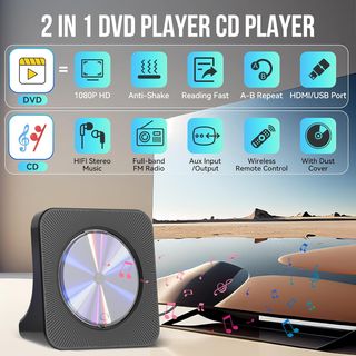 Gueray Reproductor de DVD para TV Bluetooth Reprod