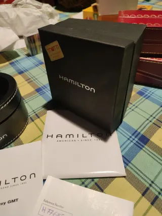 Scatola Orologio Hamilton Khaki Navy GMT