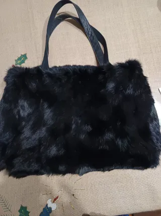 Borsa Hallhuber x Philosophy pelliccia nera