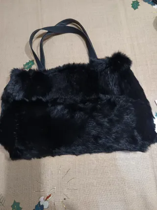 Borsa Hallhuber x Philosophy pelliccia nera