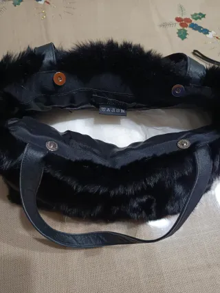 Borsa Hallhuber x Philosophy pelliccia nera