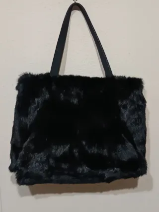 Borsa Hallhuber x Philosophy pelliccia nera