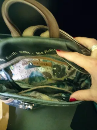 Mochila Anekke beige y gris