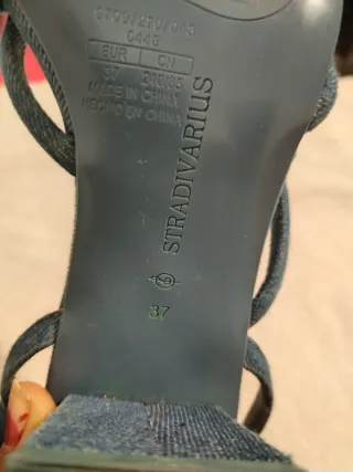 Sandalias de tiras azules