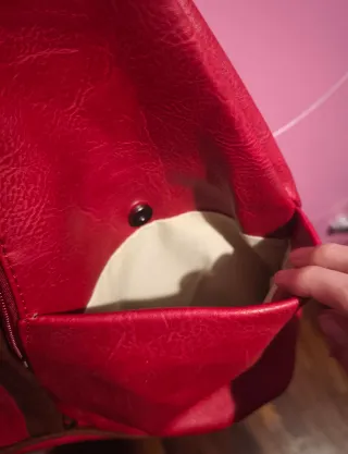 Zaino donna in ecopelle rosso