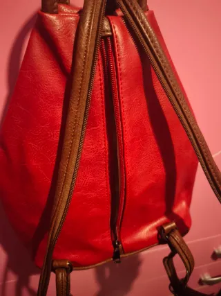 Zaino donna in ecopelle rosso