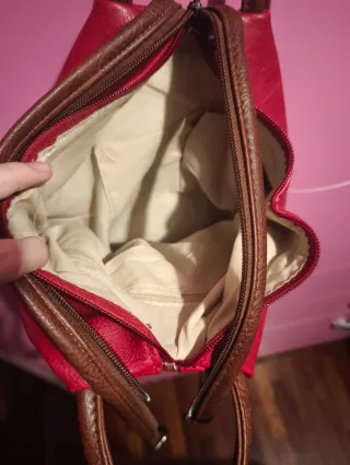 Zaino donna in ecopelle rosso