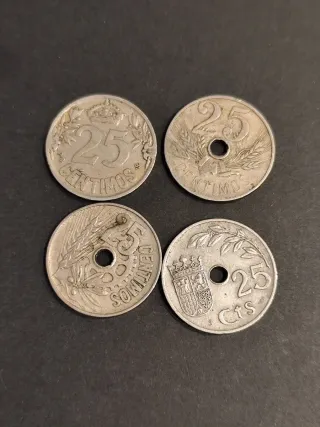 Lote monedas 25 céntimos ESPAÑA