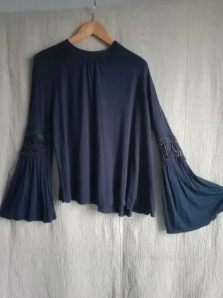 Blusa Salsa azul marino talla M