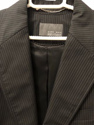 Chaqueta Zara Man Raya Diplomática Negra