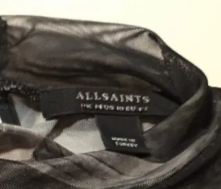 Vestido negro estampado flores semitransparente