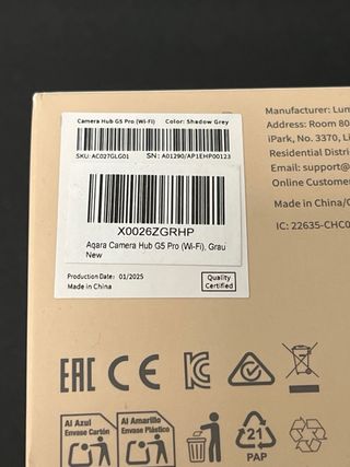 Aqara Cámara Hub G5 Pro WiFi 4MP