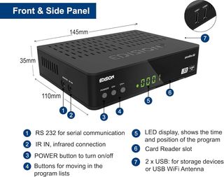 EDISION Piccollino DVB-S2 Full HD Sat Receiver H.2