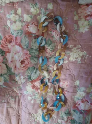 Collana bigiotteria maglie colorate