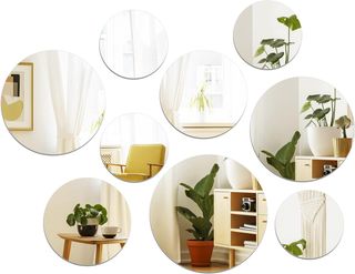 9 pezzi di specchi adesivi per parete, 4 dimensioni